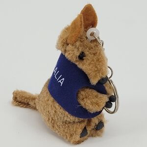 Austrailian Kangaroo Keychain I Love Australia Mini Hugger Plush Bag Charm